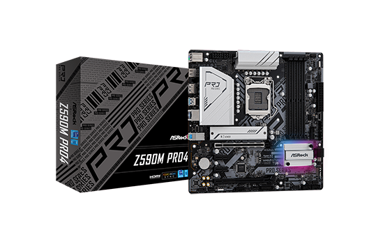 PLACA MÃE ASROCK Z590M PRO4 CHIPSET INTEL Z590 SOCKET 1200 MICRO ATX DDR4